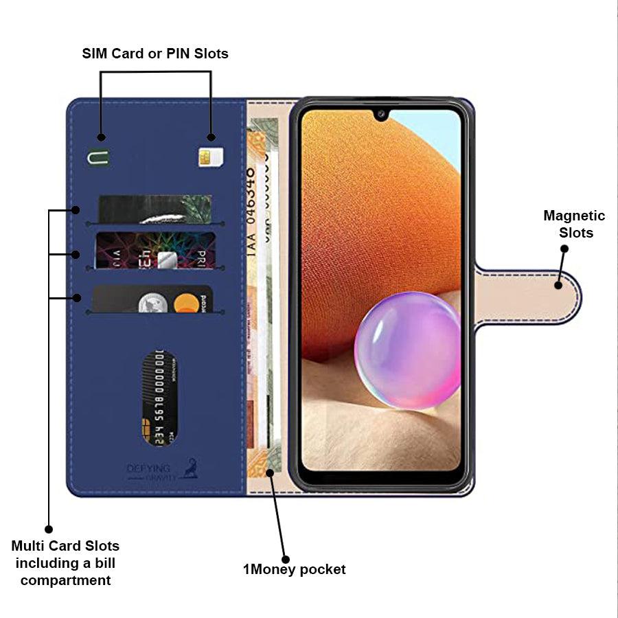 Vivo T3x 5G Aibex PU Leather Flip Cover Foldable Stand & Pocket Magnetic Closure - Aibex
